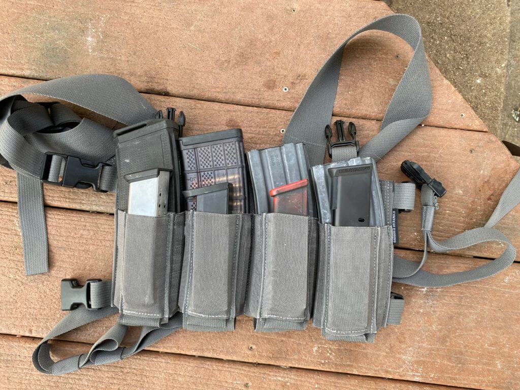 Gadsden Dynamics Minimalist Assault Chest Rig loaded with magazines