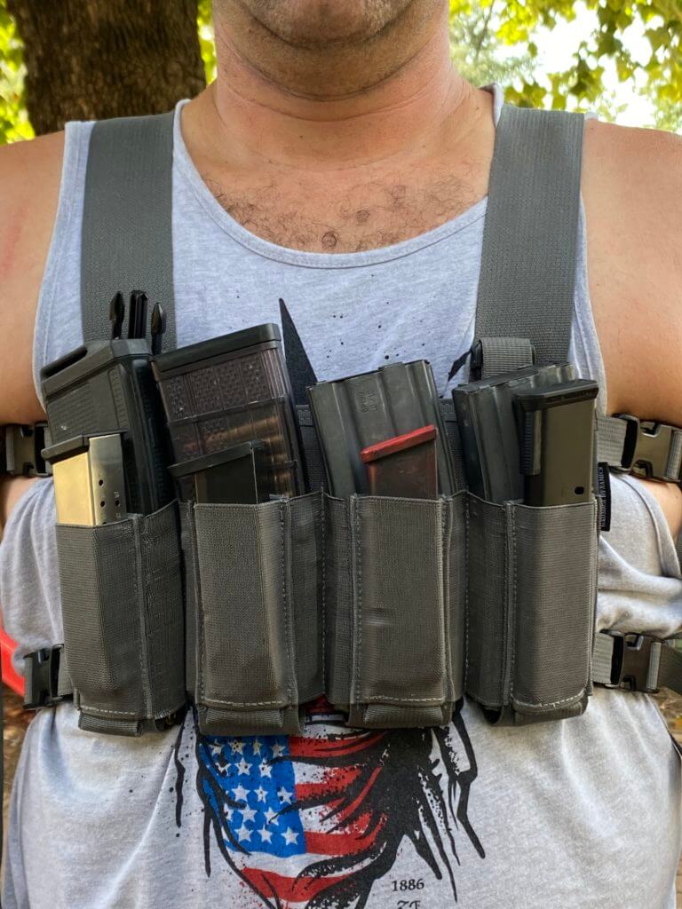 Gadsden Dynamics Minimalist Assault Chest Rig being worn