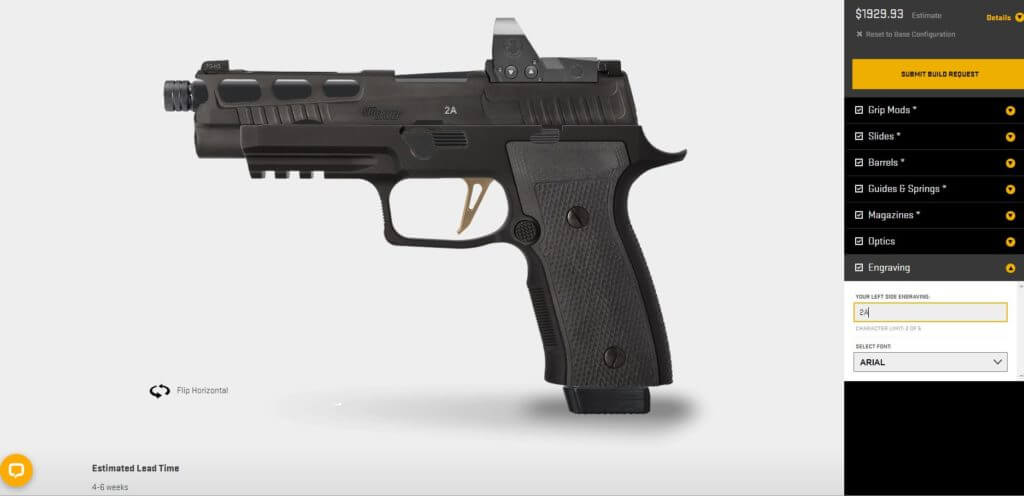 SIG Unveils Custom Works Concierge Service for Built-to-Order P320