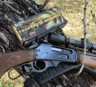 Lever Action Rifle with 45-70 Ammo