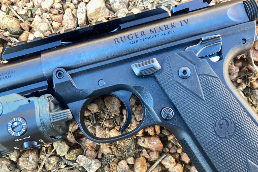 Ruger 22/45 Tactical left side of gun