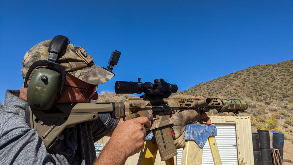 The CDR in action at a medium range AR match.