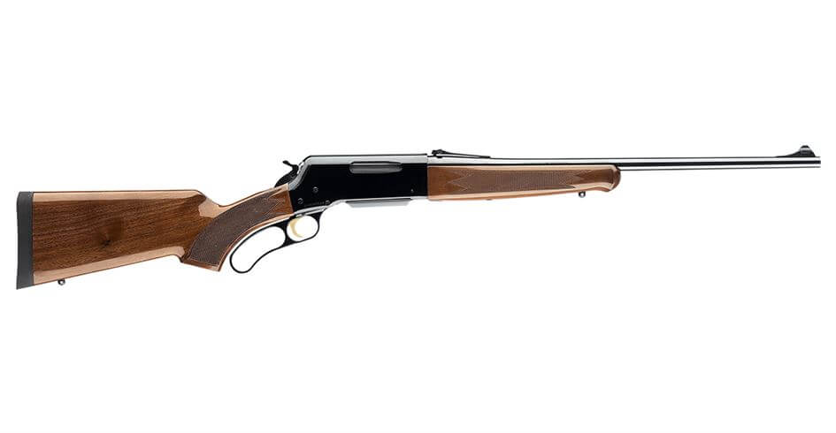 Browning BLR lever guns with wood furniture and blued finish 