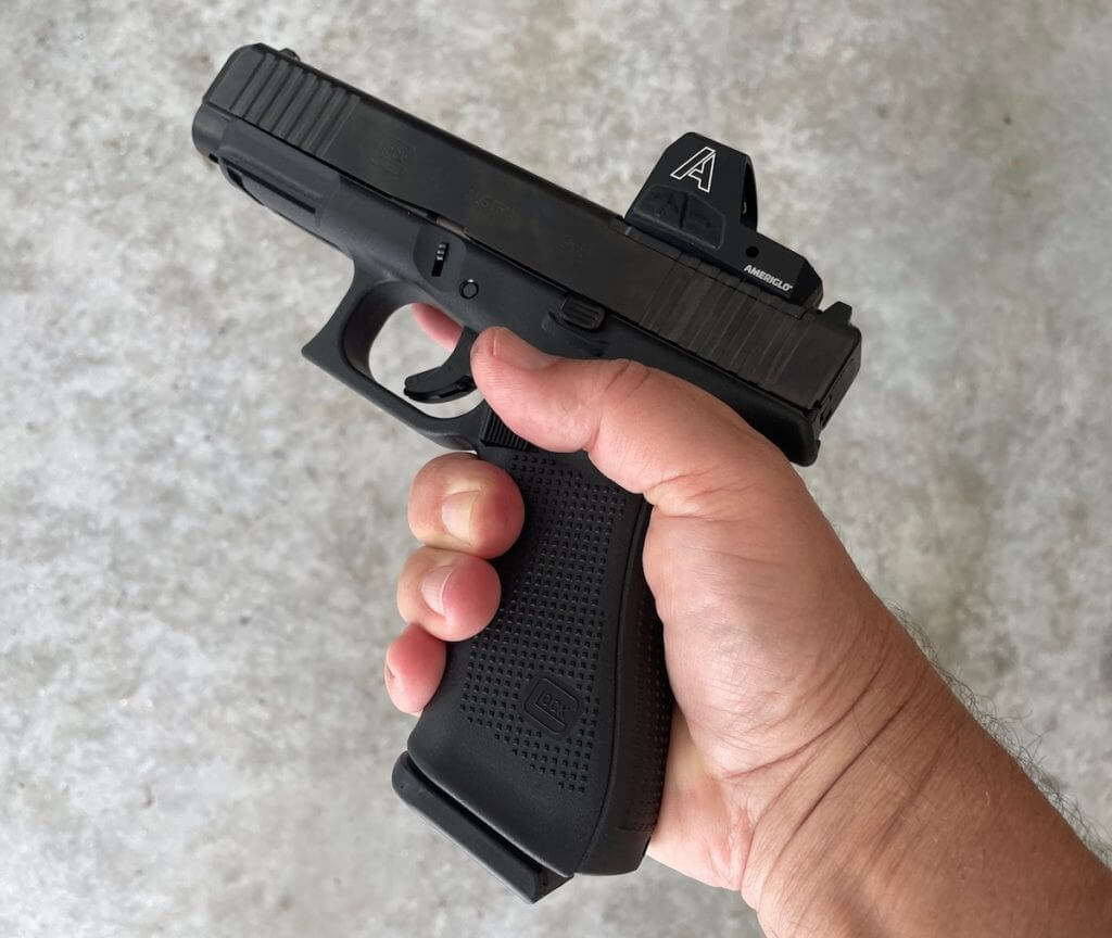 Glock G47 MOS in hand.