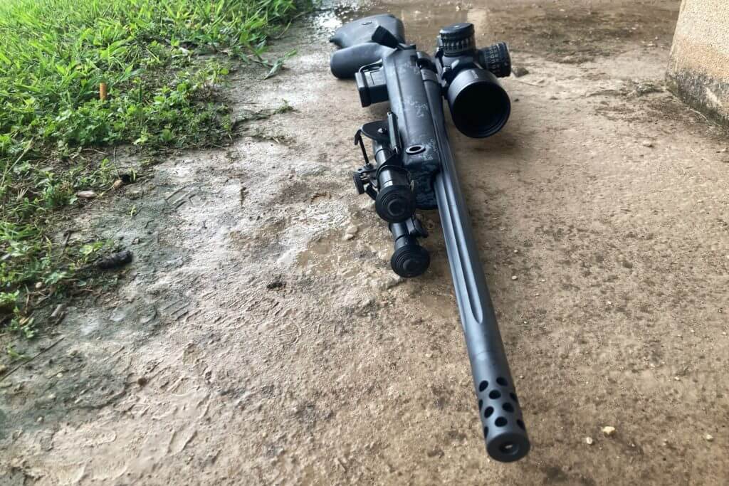 Bergara B-14 Squared Crest on concrete