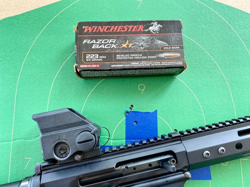 The BC-115 556 NATO with Winchester Razorback XT ammo