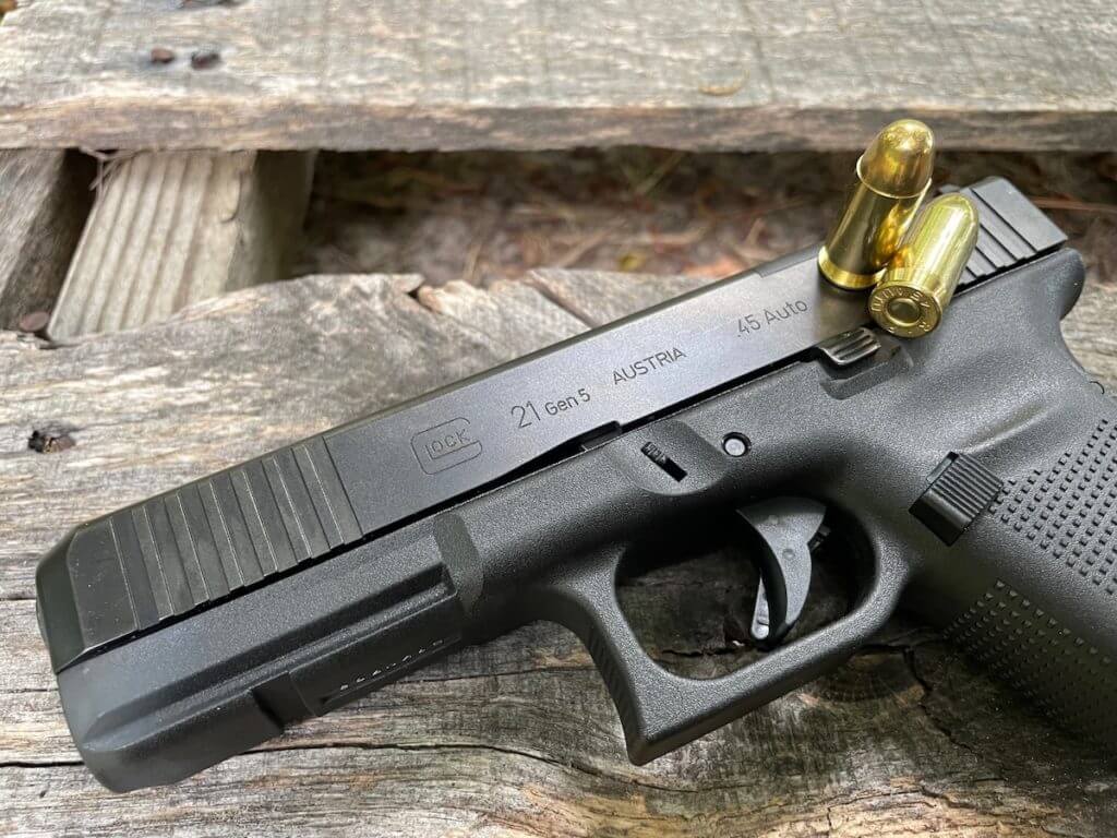 Glock G21 Gen5 with .45 Auto ammo.