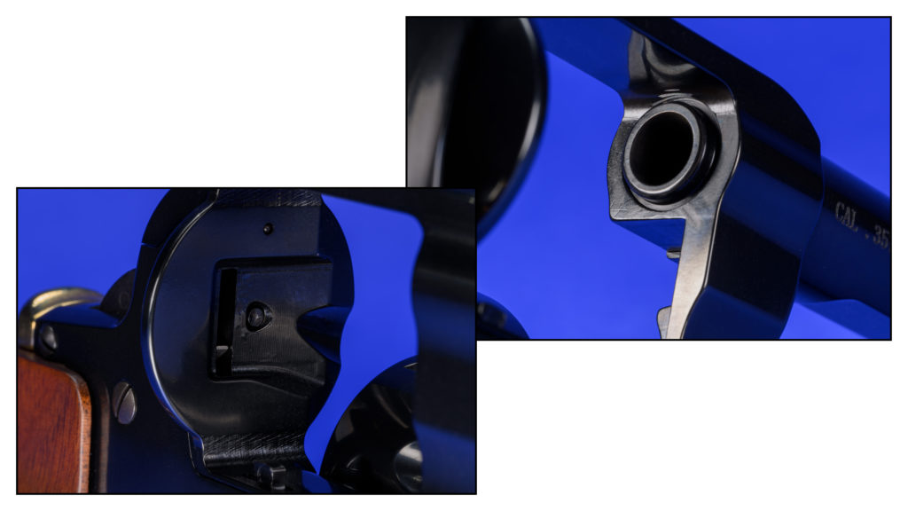 close up photos of the revolver internal parts