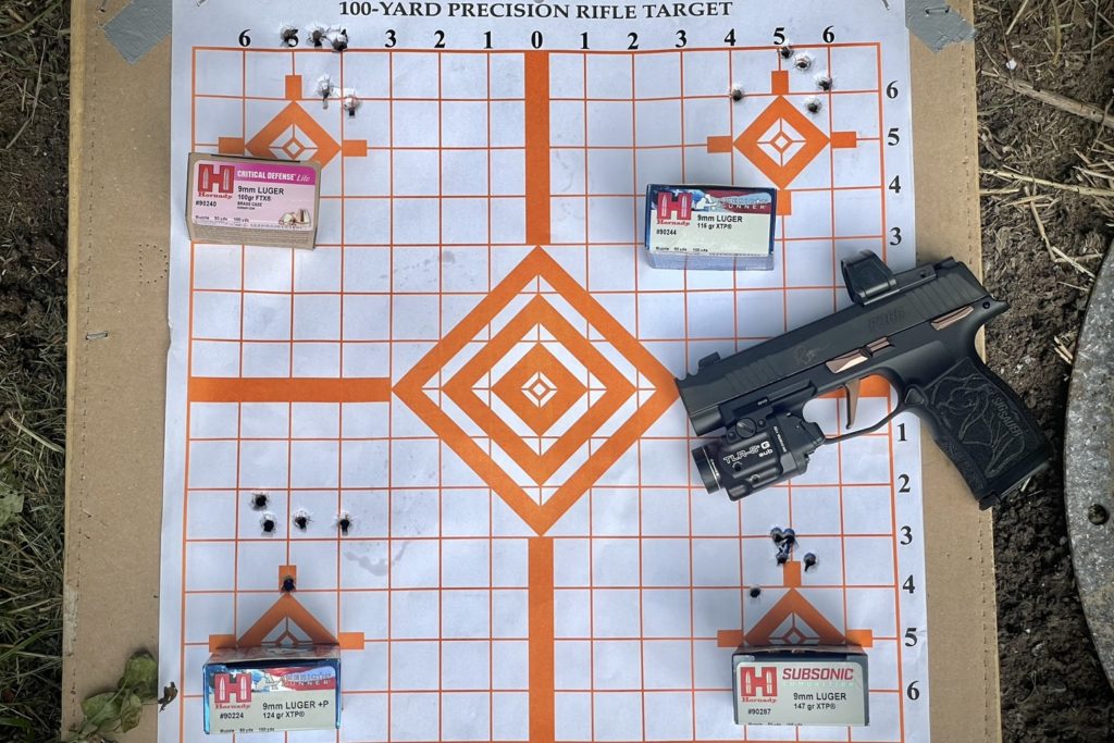 Precision test with the SIG P365-XL Comp ROSE