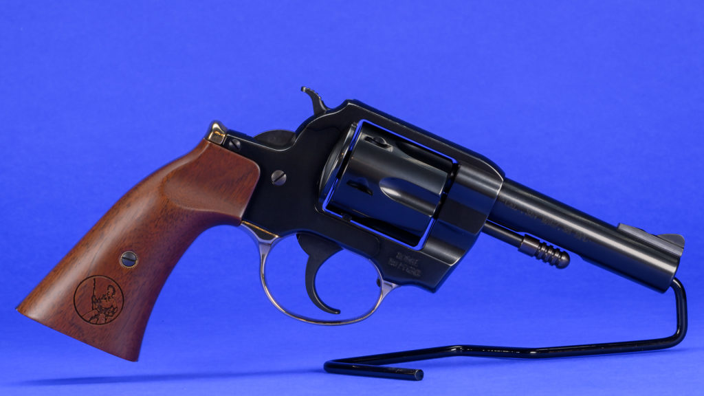 Henry revolver shown in profile facing right.