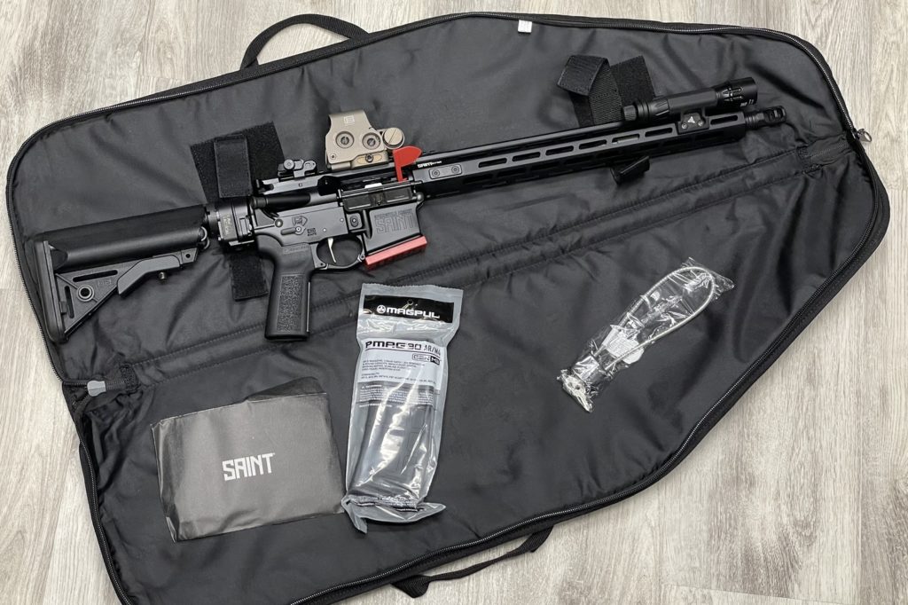 Included soft carrying case and Magpul magazine