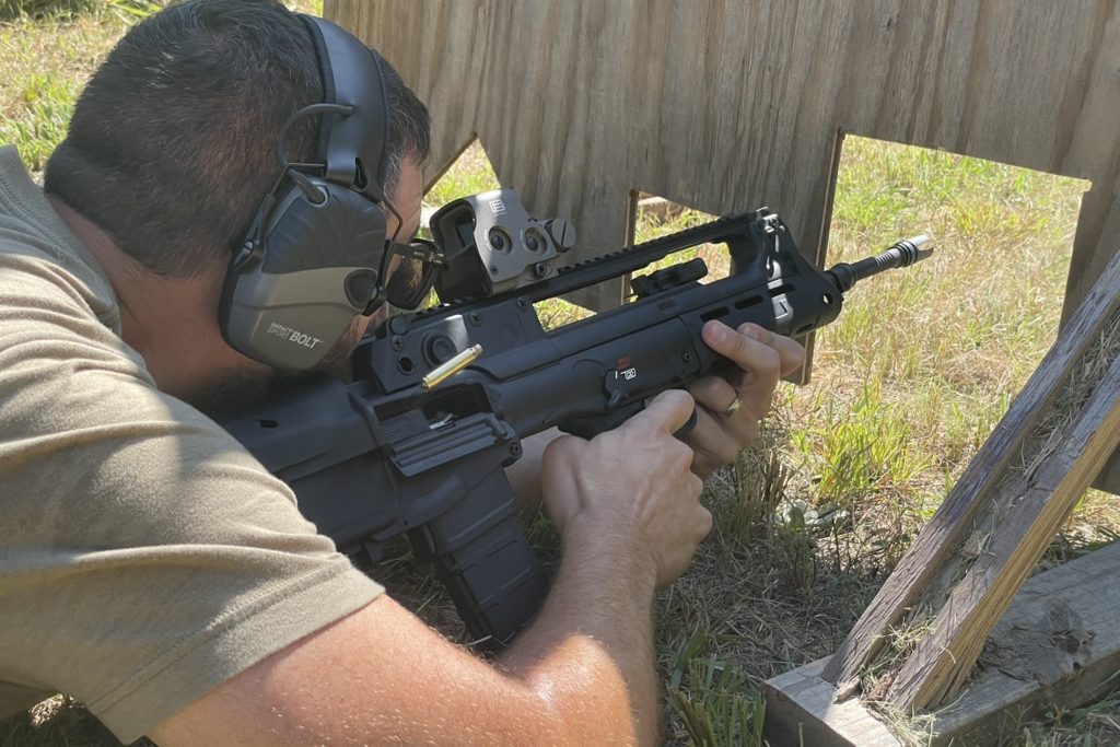Shooting under a V-TAC board with the Hellion